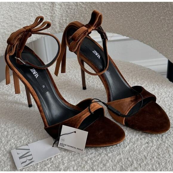 ZARA High Heels with Bow NWT - Picture 1 of 17